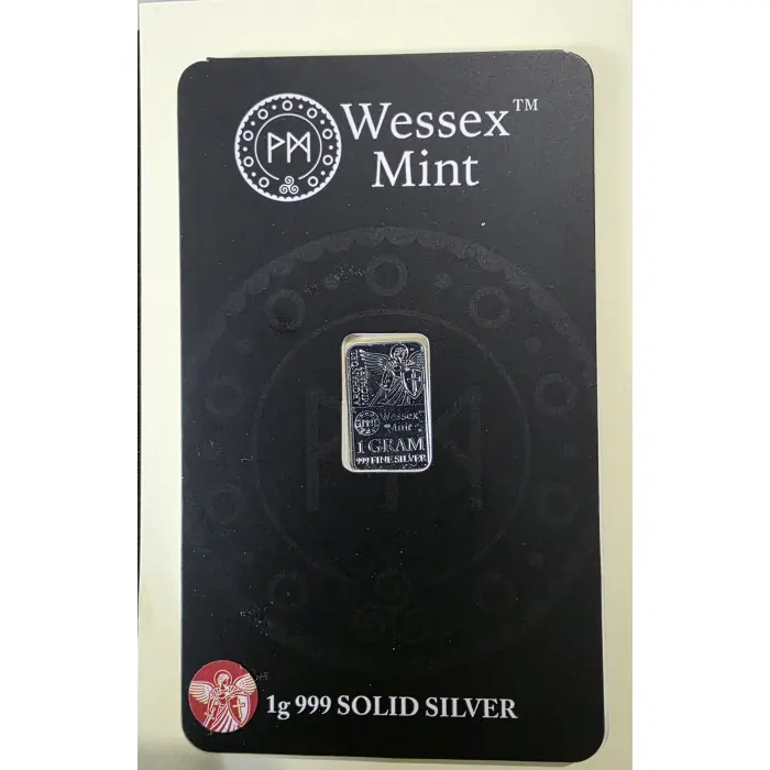 ARCHANGLE MICHAEL -  Wessex Mint 1 Gram .999 Silver Bar