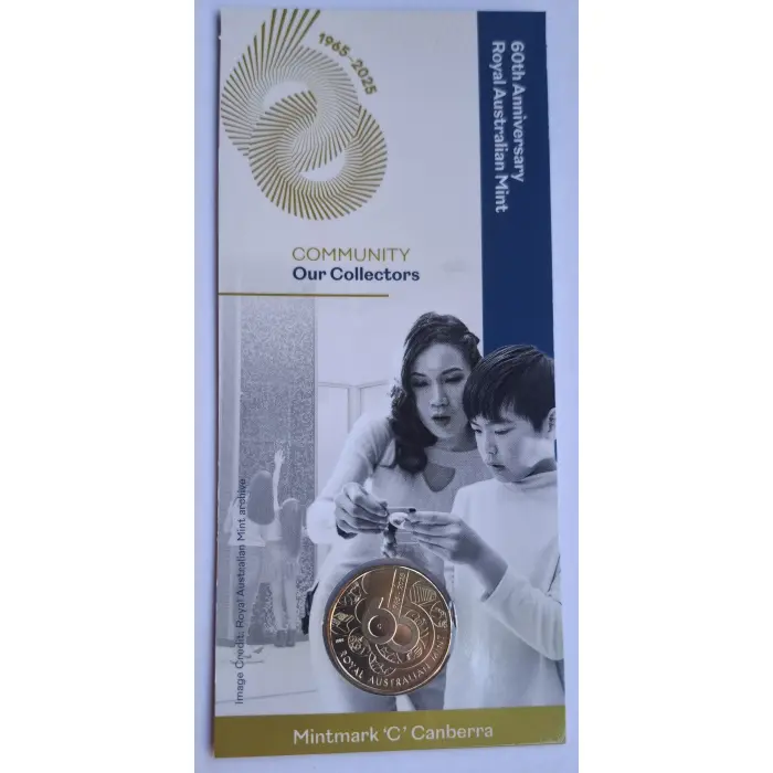 2025 $1 60th Anniversary of Royal Australian Mint- Community 'C' Counterstamp