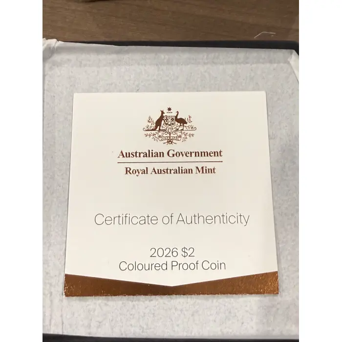 2026 $2 Matildas Coloured Proof Coin 
