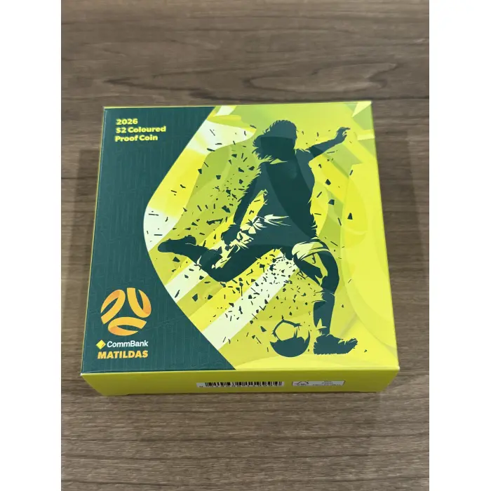 2026 $2 Matildas Coloured Proof Coin 