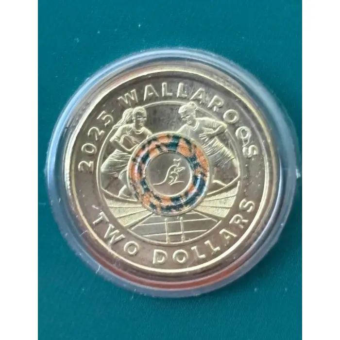 6 x 2025 $2 Wallabies & Wallaroos Two‑Coin Sets