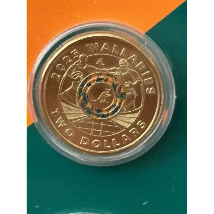 6 x 2025 $2 Wallabies & Wallaroos Two‑Coin Sets