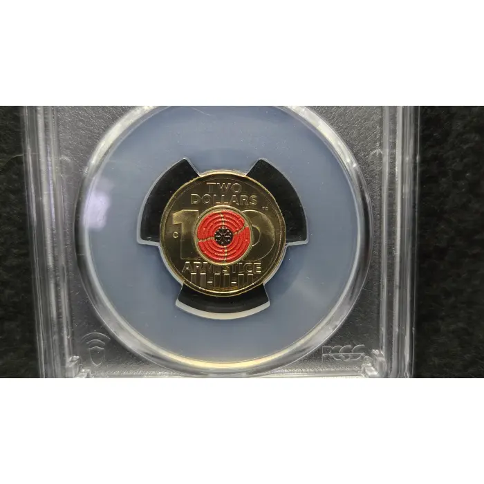2018 C Armistace Centenary colourised MS67 $2