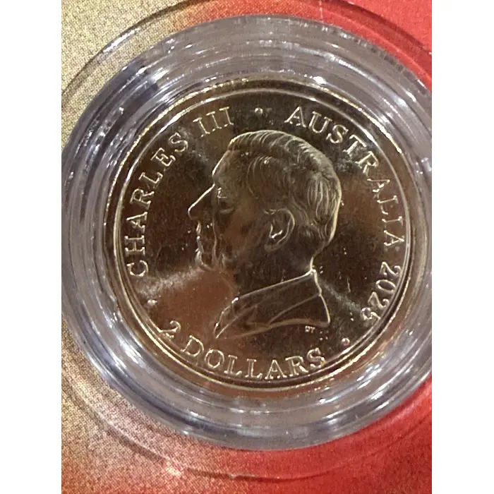 2025 Poppy Wreath 80th Anniversary WWII 'C' Mintmark $2 Coloured Coin in Card