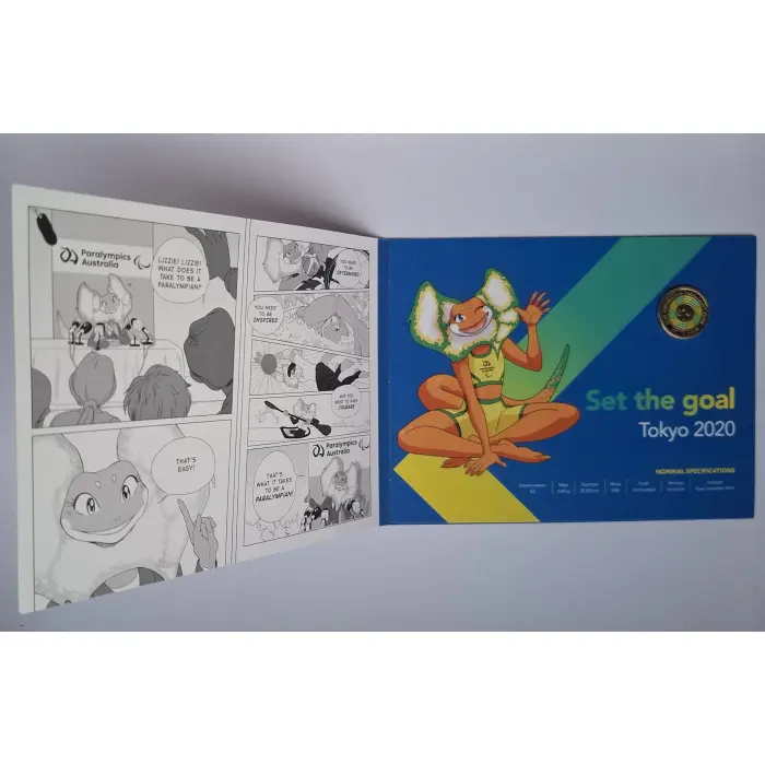 2020 $2 Australian Paralympic Coin In Folder