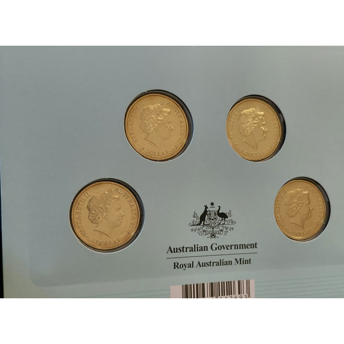  2017 One Dollar ($1) Trans-Australian Railway B, C, M, S 4 Coin Set UNC