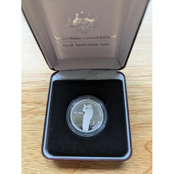 1915 Gallipoli 2005 $1 Fine Silver Proof Coin