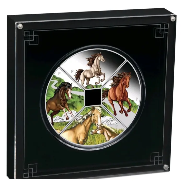 2026 Perth Mint Lunar Horse Quadrant 1oz Silver Proof Coloured 4-Coin Set 99.99%