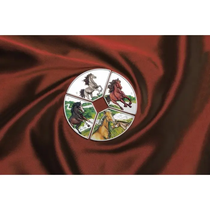 2026 Perth Mint Lunar Horse Quadrant 1oz Silver Proof Coloured 4-Coin Set 99.99%