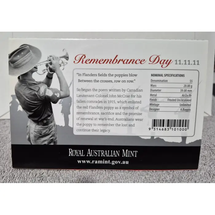 2011 $5 Remembrance Poppy
