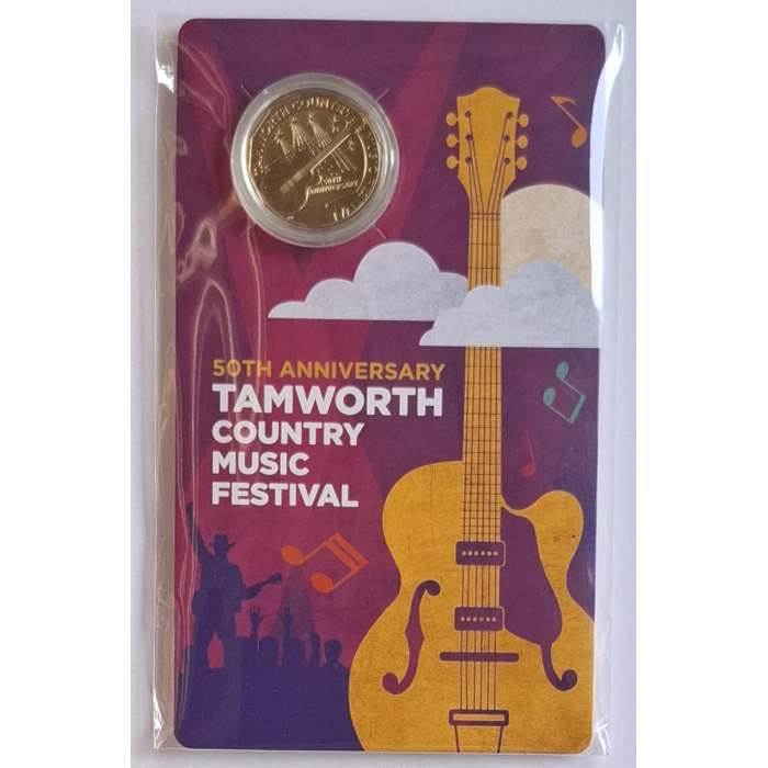 2022 50c Tamworth Country Music Festival- 50th Anniversary Carded Coin