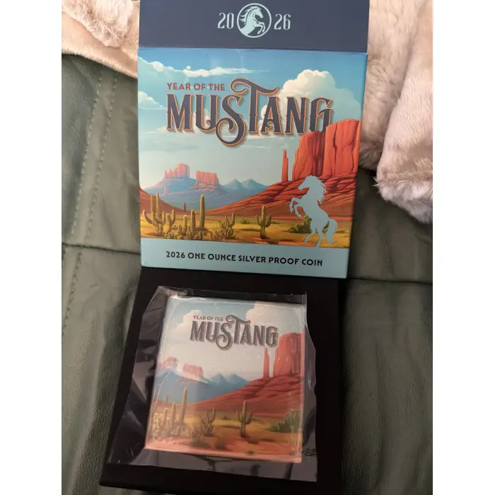 2026 1 Ounce Silver Proof Year of the mustang $1 low Mintage 033/500