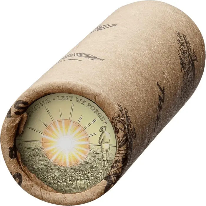 2026 $2 DAWN SERVICE COLOURED CIRCULATING COIN - PREMIUM ROLL