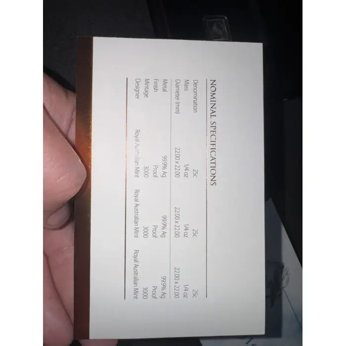 2019 1919-1921 "KOOKABURRA PATTERN" PIECES Pure SILVER SQUARE COIN SET