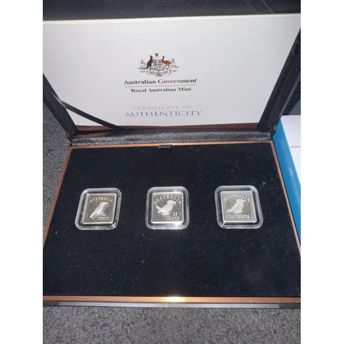 2019 1919-1921 "KOOKABURRA PATTERN" PIECES Pure SILVER SQUARE COIN SET