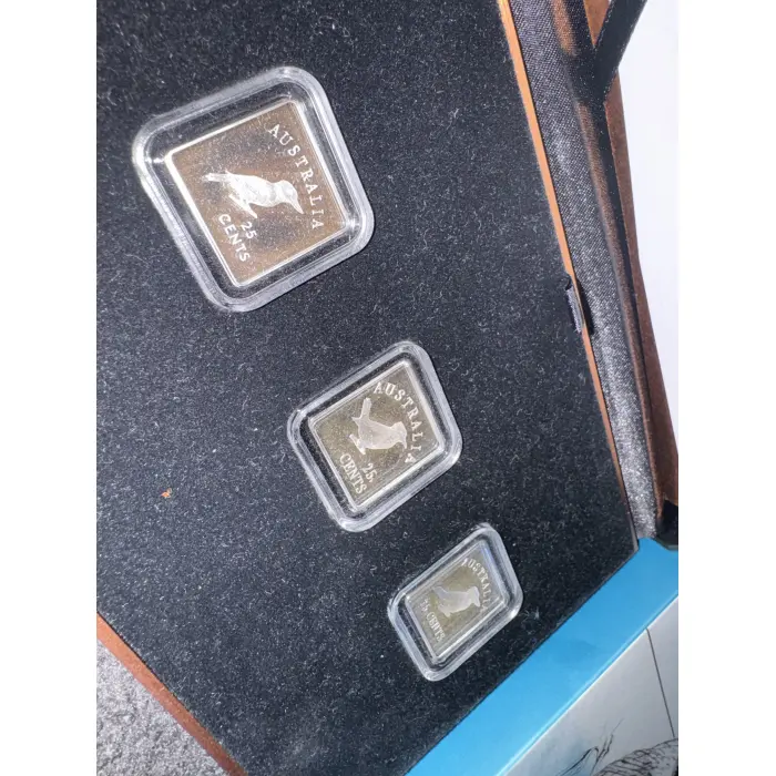 2019 1919-1921 "KOOKABURRA PATTERN" PIECES Pure SILVER SQUARE COIN SET