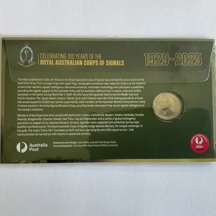 2025 PNC Australia Impressions Corps of Signals Limited Ed #216/700