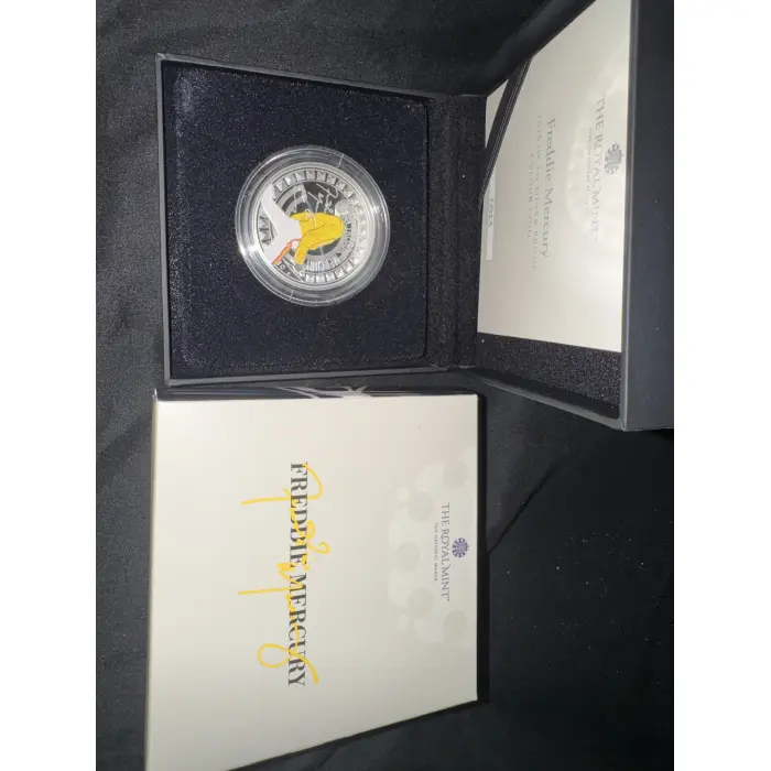2025 Royal Mint UK Legends Freddie Mercury 1oz Silver Proof Coloured Coin (Rare)