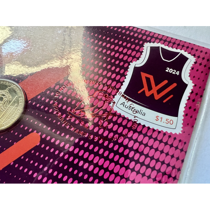 🏈 2024 AFLW PREMIERSHIP - Limited Edition Brisbane Coin & Stamp Show 2 coin PNC
