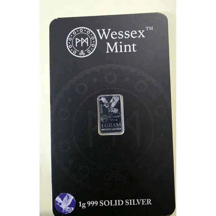 EAGLE  -  Wessex Mint 1 Gram .999 Silver Bar