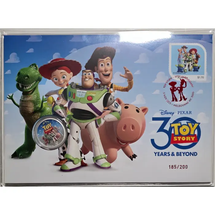 2025 1/2 Oz Silver 30 Years of Toy Story PNC --numbered at 185/200
