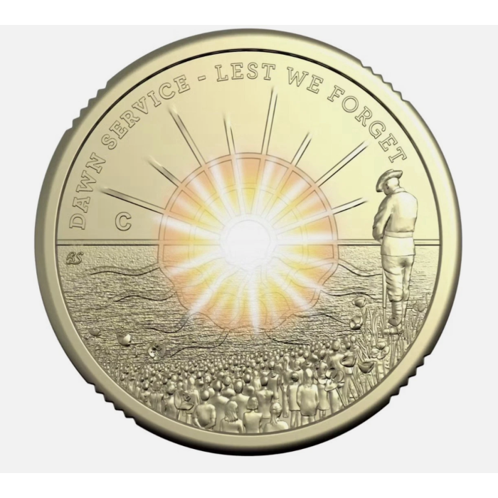 2026  $2  C MINT DAWN SERVICE LEST WE FORGET CARDED COIN