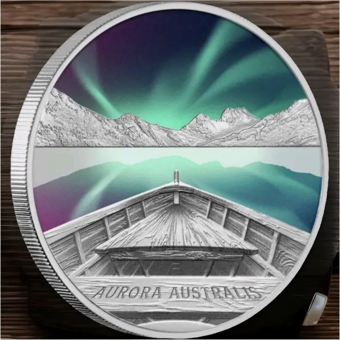 Aurora Australis 1 oz silver coin 