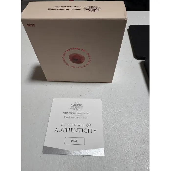 2025 WW II Silver Proof Poppy Wreath- 80 years on 