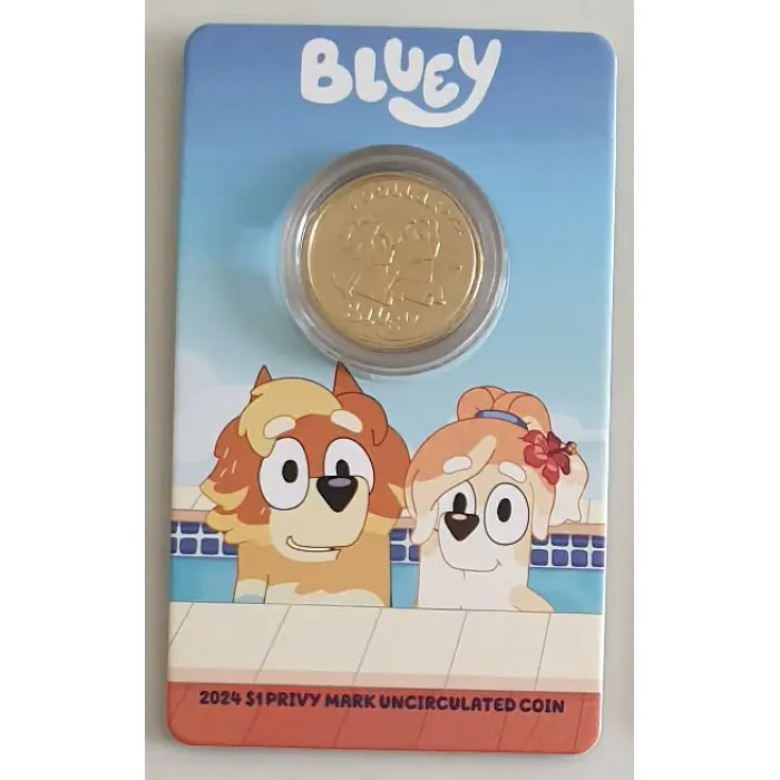 2024 Bluey Dollarbucks $1 Privy Mark Coin-in-Card – Rad & Frisky