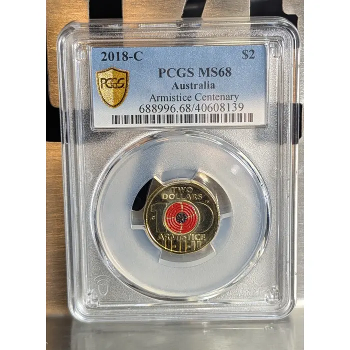 2018 $2 ARMISTICE 'C' MINT MS68