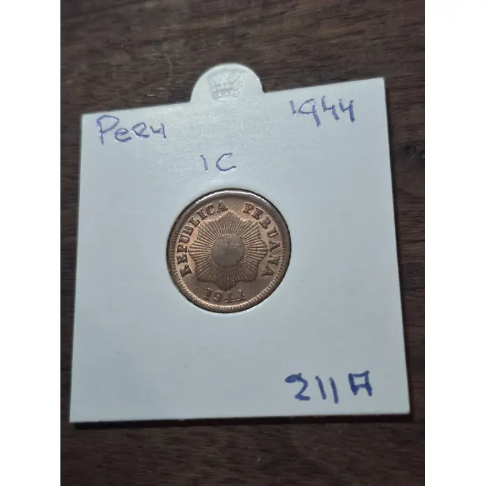 1944 1 CENT PERU UNC