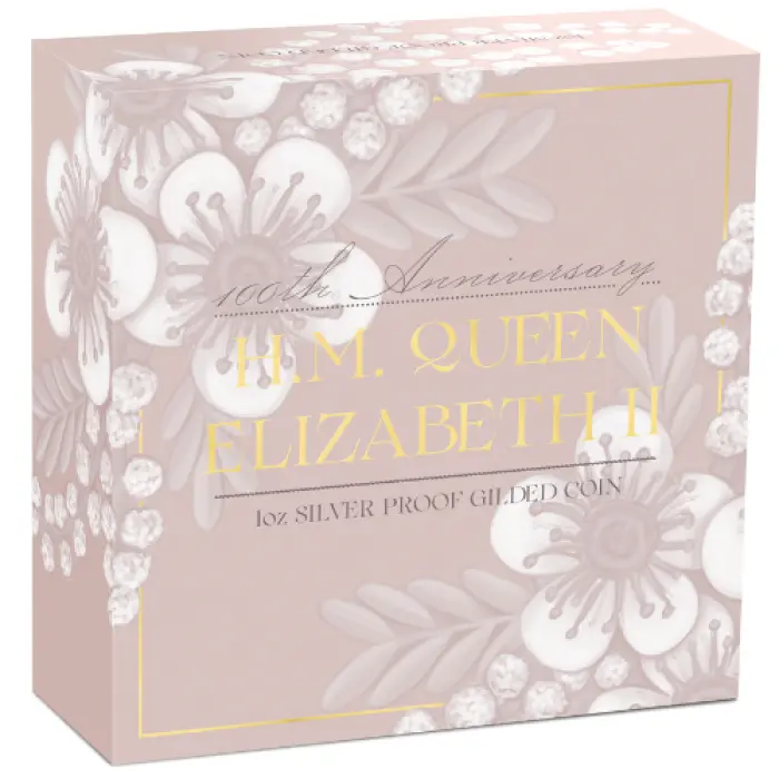 Australia Centenary of the Birth of Queen Elizabeth II 2026 $1 Gold-plated 1oz Silver Proof Coin