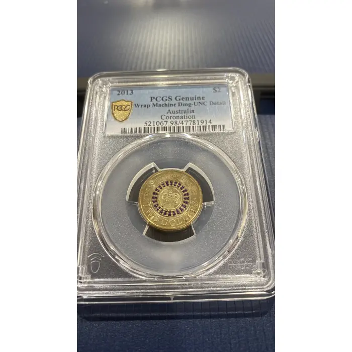 2013 $2 Coronation - not gradable coin in slab