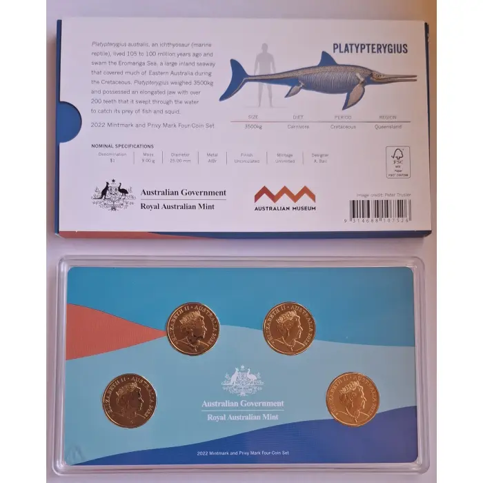 2022 $1 Dinosaurs Downunder 'Privy' Year Set
