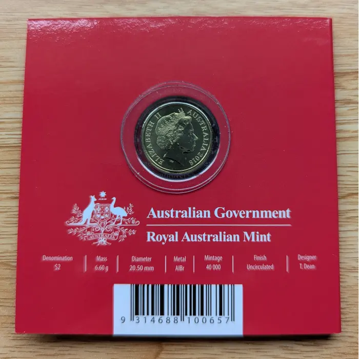 2018 $2 C Mintmark Colour Uncirculated Remembrance Day Armistice Centenary