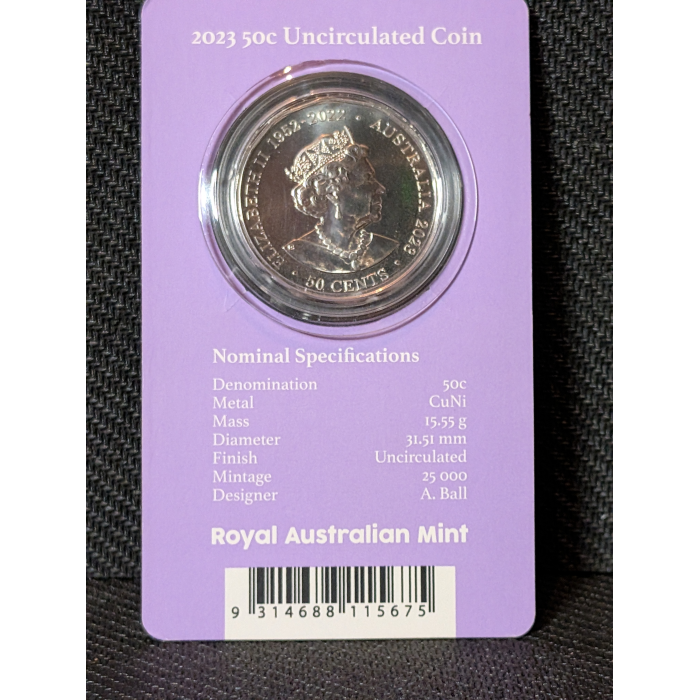 Australia 2023 Elizabeth Regina HM Queen Elizabeth II Commemoration 50c Coin