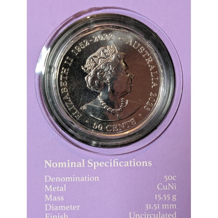 Australia 2023 Elizabeth Regina HM Queen Elizabeth II Commemoration 50c Coin