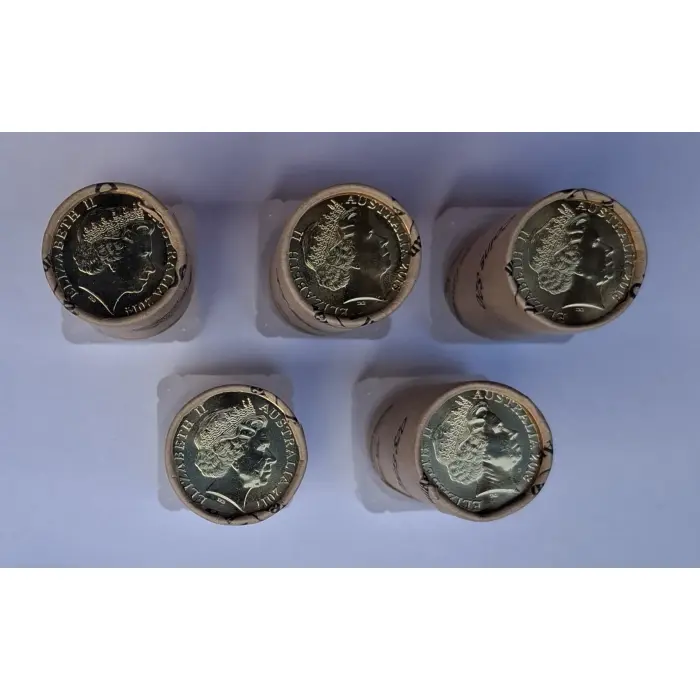2014-2018 100 Years Of ANZAC Mint Roll Set- Premium H/T (5 x $1 Rolls)