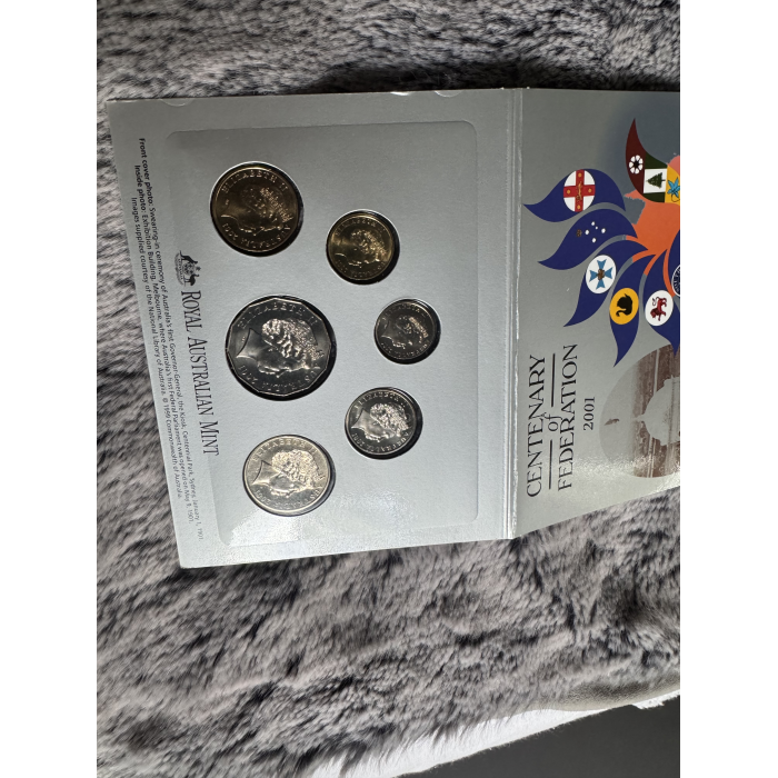 2001 RAM Centenary of Federation 6 coin Uncirculated Mint set 