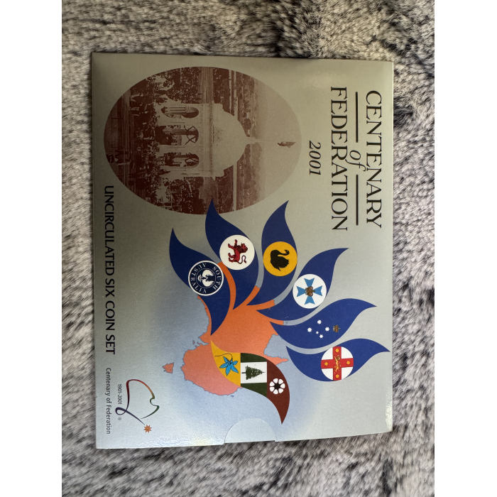 2001 RAM Centenary of Federation 6 coin Uncirculated Mint set 