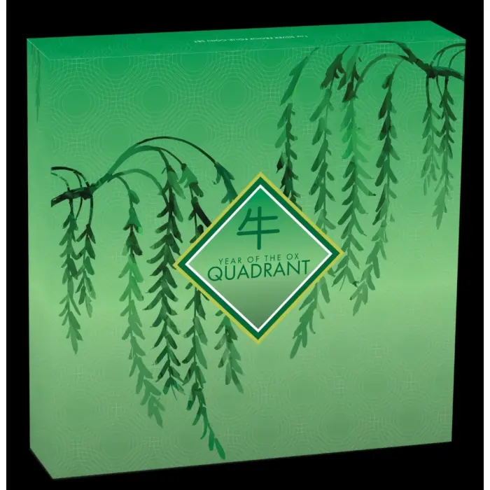 2021 LUNAR YEAR OF THE OX QUADRANT SILVER $1 4-coin-set 4x 1oz