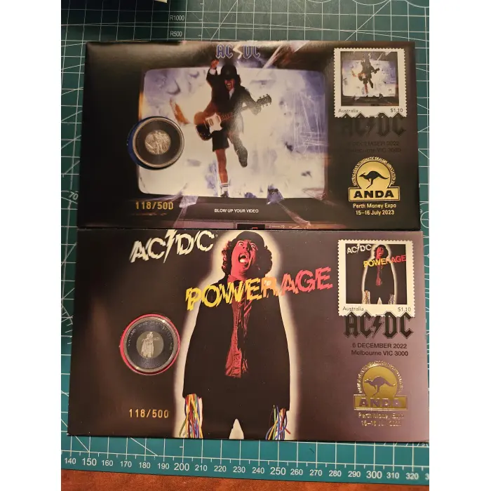 2023 Perth money expo ANDA AC/DC overprints matching numbers 