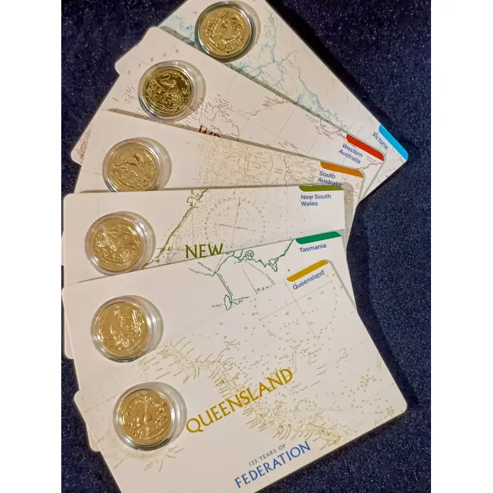 125 Years of Federation - 2026 Uncirculated 25c Coin - 6 State Bundle +FREE POST