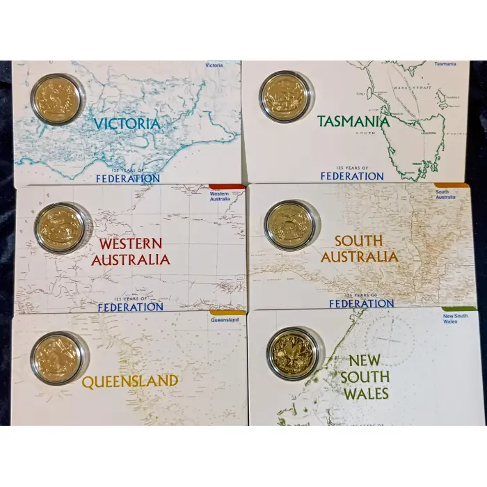 125 Years of Federation - 2026 Uncirculated 25c Coin - 6 State Bundle +FREE POST