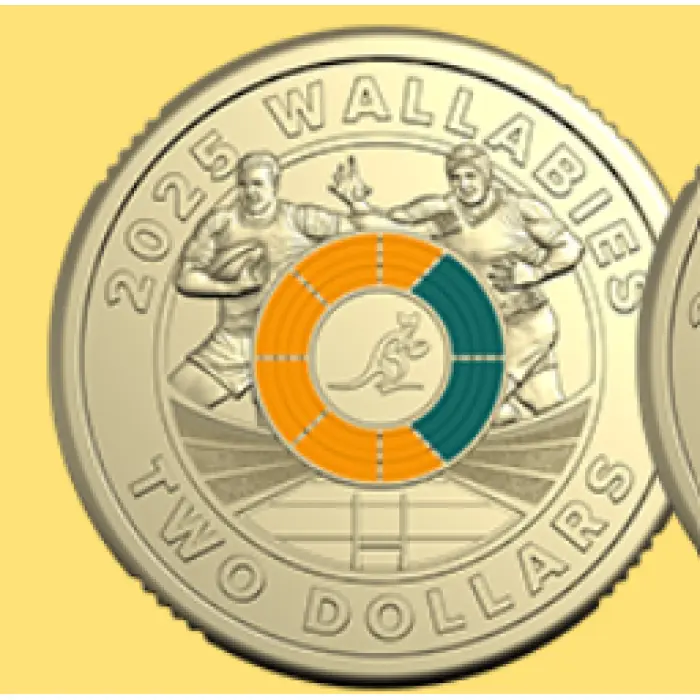 2025 Wallabies $2 coin (Circulated condition)