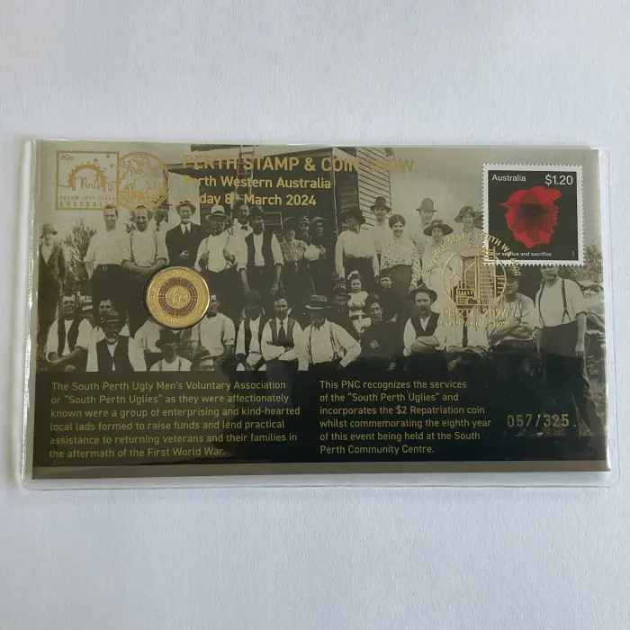 2024 PNC South Perth Uglies Perth Stamp Show Repatriation Limited Ed #57/325