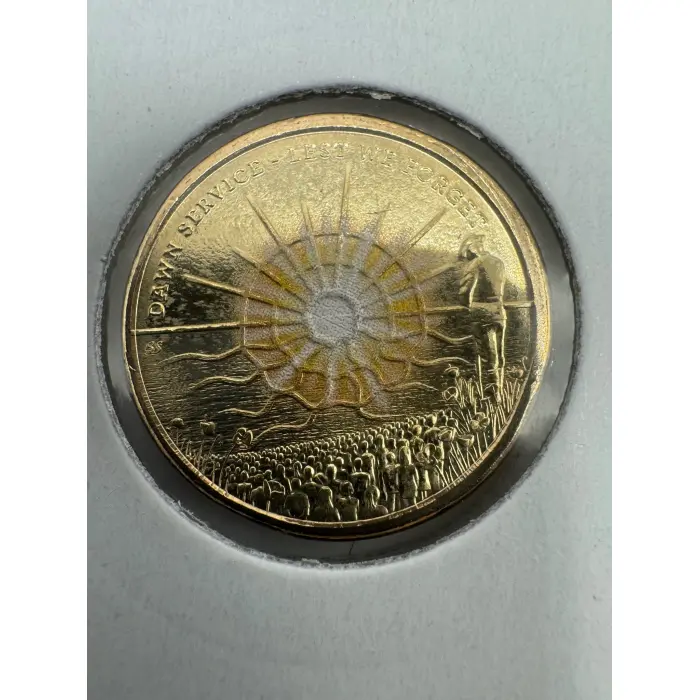 UNCIRCULATED DAWN SERVICE $2 COIN IN 2X2 FLIP