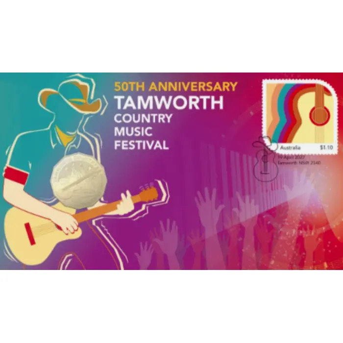 2022  50c  PNC  50th ANNIVERSARY TAMWORTH COUNTRY MUSIC FESTIVAL 