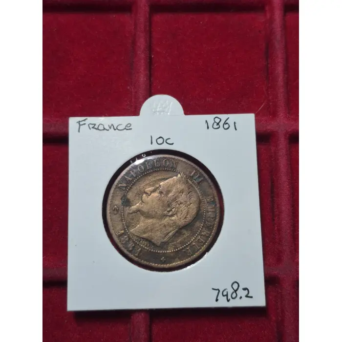 1861 TEN CENT FRANCE 🇫🇷 