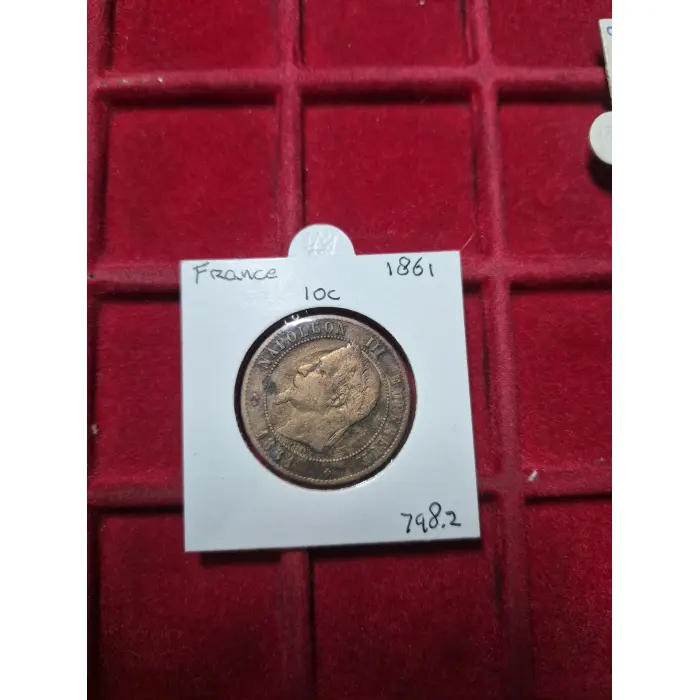 1861 TEN CENT FRANCE 🇫🇷 